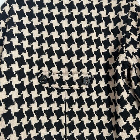SUMMER SALE | Nine West Black & Tan Houndstooth Blazer - Size 10 - Picture 12 of 12